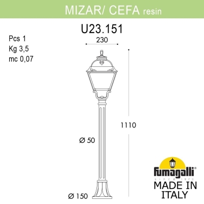 Светильник U23.151.000.BXF1R ★ Fumagalli — купить в интернет магазине ЛЮСТРАВИК☀