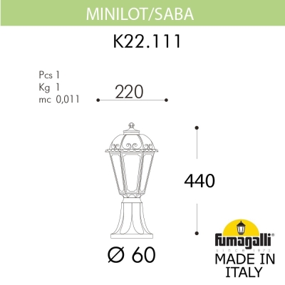 Светильник K22.111.000.BXF1R ★ Fumagalli — купить в интернет магазине ЛЮСТРАВИК☀