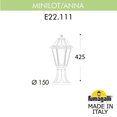 Светильник E22.111.000.AXF1R ★ Fumagalli — купить в интернет магазине ЛЮСТРАВИК☀
