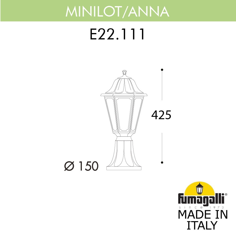 Светильник E22.111.000.VYF1R ★ Fumagalli — купить в интернет магазине ЛЮСТРАВИК☀