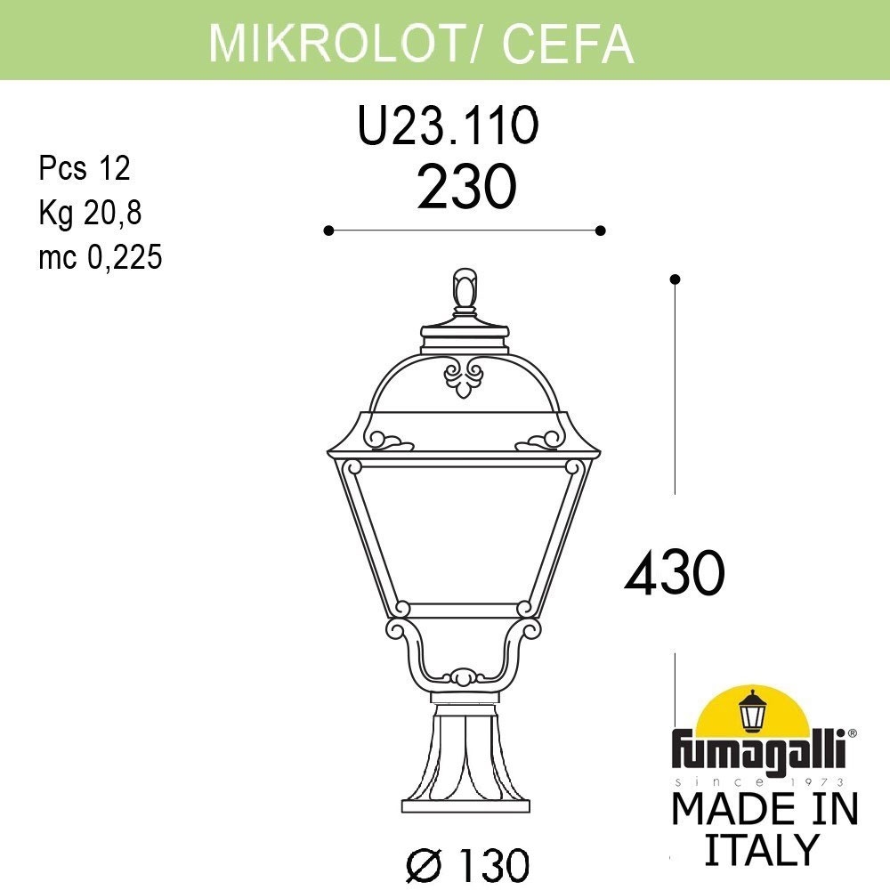 Светильник U23.110.000.WYF1R ★ Fumagalli — купить в интернет магазине ЛЮСТРАВИК☀