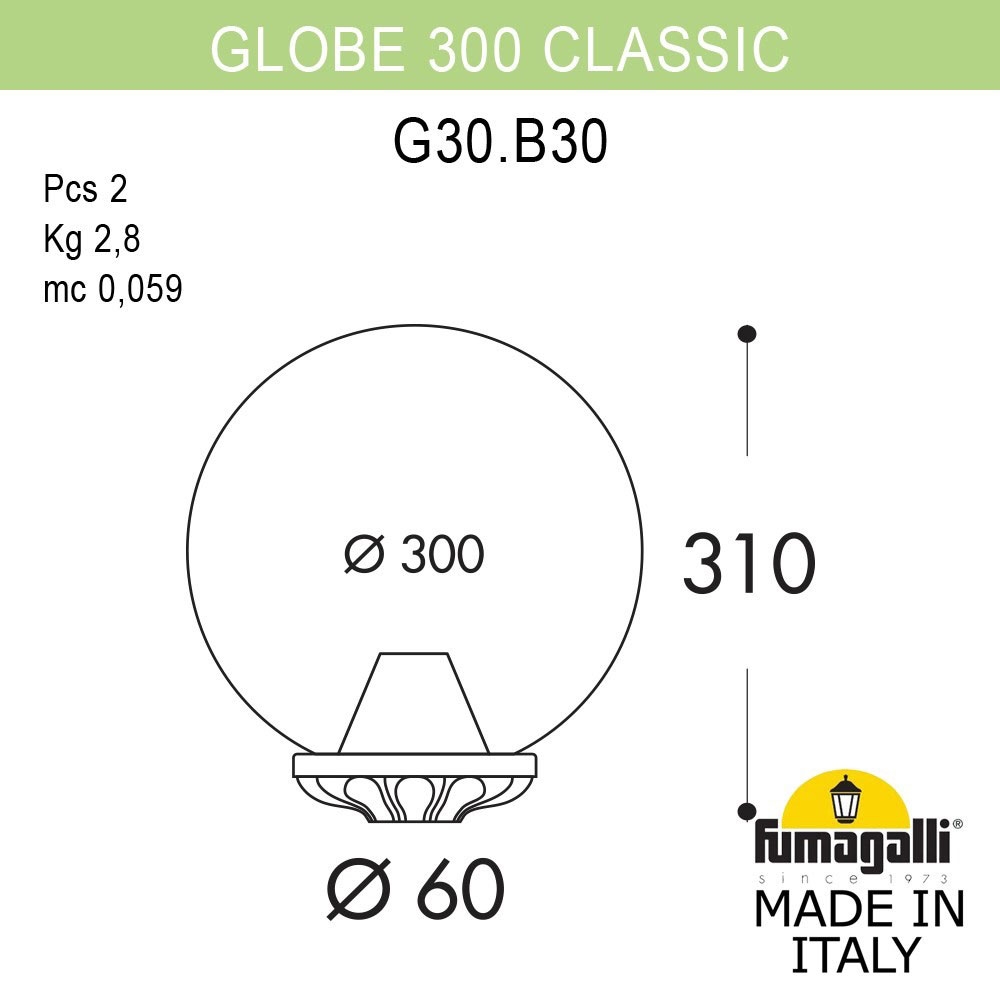 Светильник G30.B30.000.WYF1R ★ Fumagalli — купить в интернет магазине ЛЮСТРАВИК☀