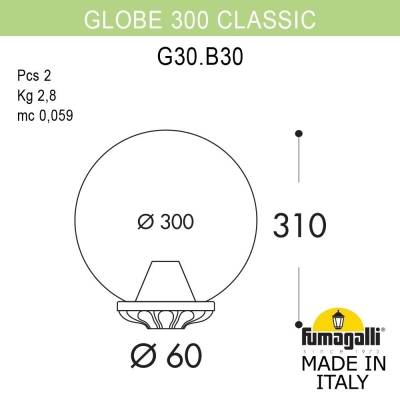 Светильник G30.B30.000.WYF1R ★ Fumagalli — купить в интернет магазине ЛЮСТРАВИК☀