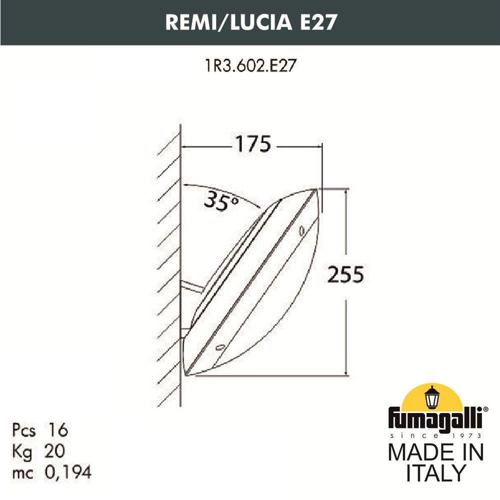 Светильник 1R3.602.000.AYE27 ★ Fumagalli — купить в интернет магазине ЛЮСТРАВИК☀