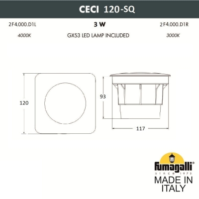 Светильник 2F4.000.000.AXG1L ★ Fumagalli — купить в интернет магазине ЛЮСТРАВИК☀