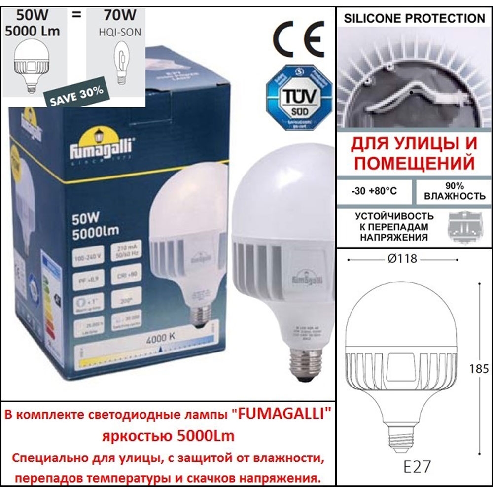 Парковый Фонарь E35.202.R20.WXH27 ★ Fumagalli — купить в интернет магазине ЛЮСТРАВИК☀