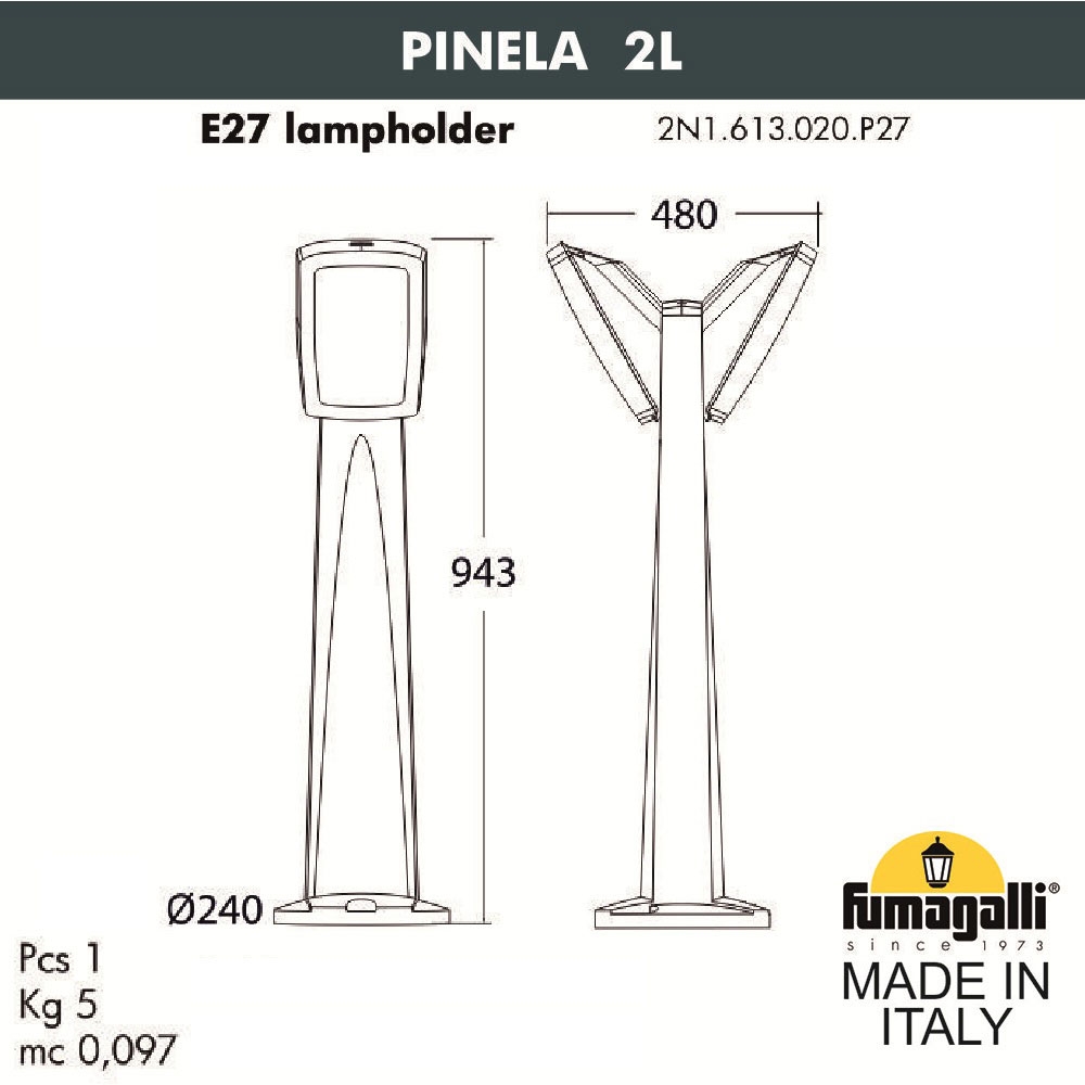 Светильник 2N1.613.020.LYF1R ★ Fumagalli — купить в интернет магазине ЛЮСТРАВИК☀