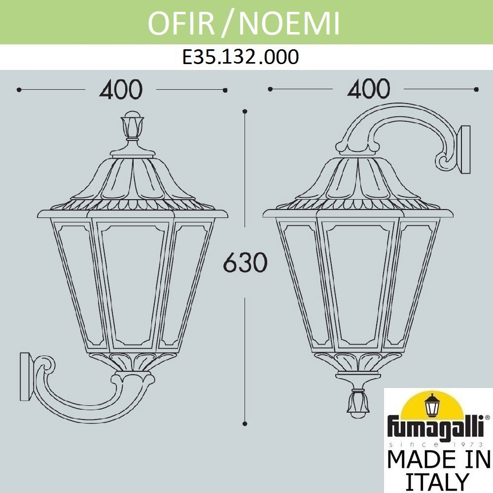 Светильник E35.132.000.AYH27 ★ Fumagalli — купить в интернет магазине ЛЮСТРАВИК☀