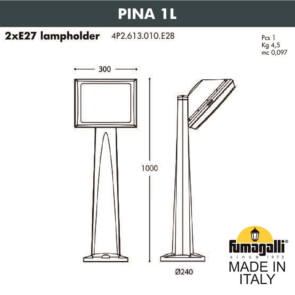 Светильник 4P2.613.010.WYF1R ★ Fumagalli — купить в интернет магазине ЛЮСТРАВИК☀