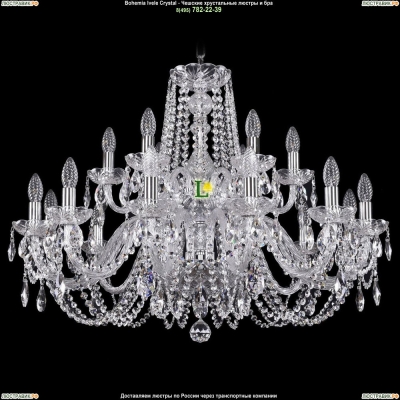 Люстра 1402/12+6/300/2d/Ni ★Bohemia Ivele Crystal, Никель► — Купить▼