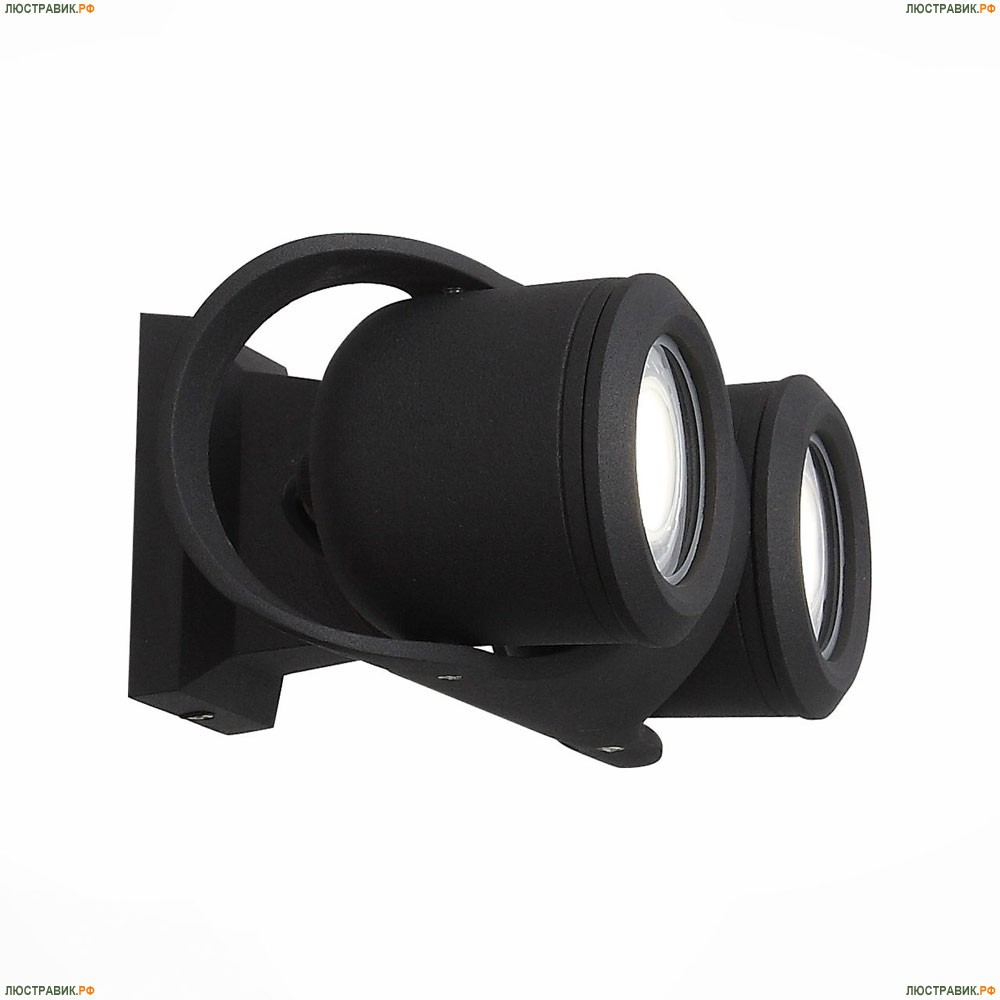 Уличный настенный светодиодный светильник ST Luce Round Black SL093.401.02 - купить в интернет-магазине ЛЮСТРАВИК