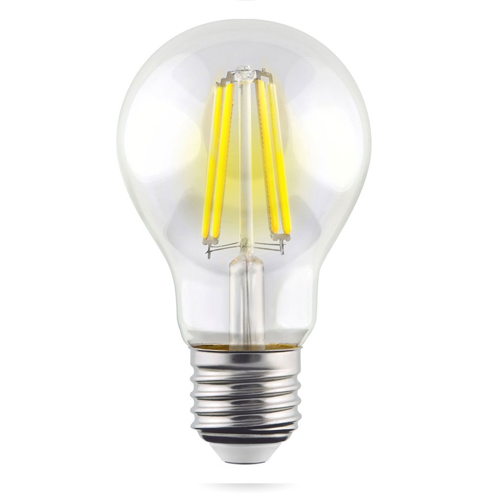 7101 (VG10-А1E27cold10W-F) Voltega Лампа светодиодная филаментная E27 10W 4000К, Груша прозрачная (ЛОН)