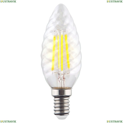 7028 (VG10-CC1E14cold6W-F) Voltega Лампа светодиодная филаментная E14 6W 4000К, Свеча витая