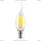 7017 (VG10-CW1E14warm6W-F) Voltega Лампа светодиодная филаментная E14 6W 2800К, Свеча на ветру