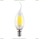 7018 (VG10-CW1E14cold6W-F) Voltega Лампа светодиодная филаментная E14 6W 4000К, Свеча на ветру