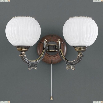 Бра A 8950/2 ★Reccagni Angelo, 2 x 60Вт☀, Бронза► — Купить▼