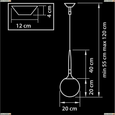 Подвес 803110 ★Lightstar, 1 x 40Вт☀, Белый► — Купить▼