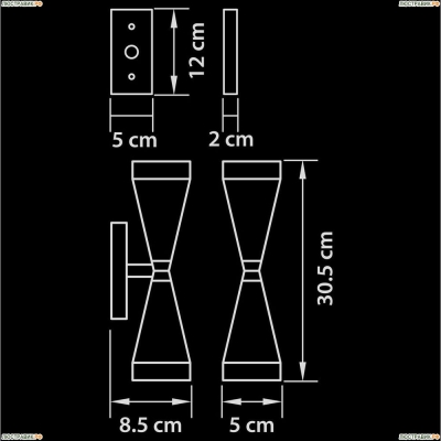 Бра 807624 ★Lightstar, 2 x 7Вт☀, Хром► — Купить▼