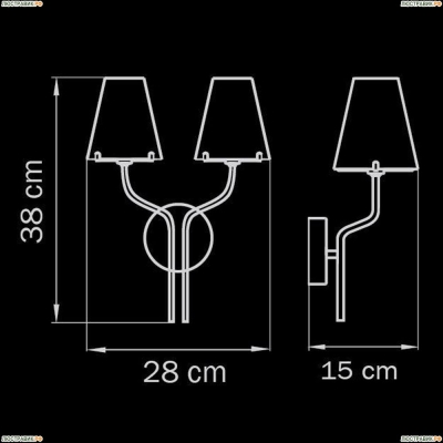 Бра 758624 ★Lightstar, 2 x 40Вт☀, Хром► — Купить▼