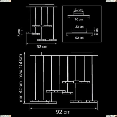 Светильник 750263 ★Lightstar, 4 x 80Вт☀, Золото► — Купить▼