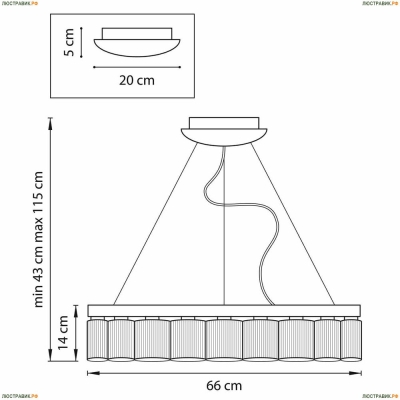 Люстра 812186 ★Lightstar, 18 x 6Вт☀, Черный► — Купить▼