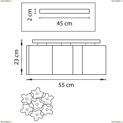 Люстра 802075 ★Lightstar, 7 x 40Вт☀, Коричневый► — Купить▼